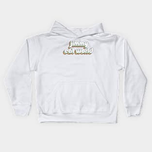 Jimmy Eat World - Retro Rainbow Typography Faded Style Kids Hoodie